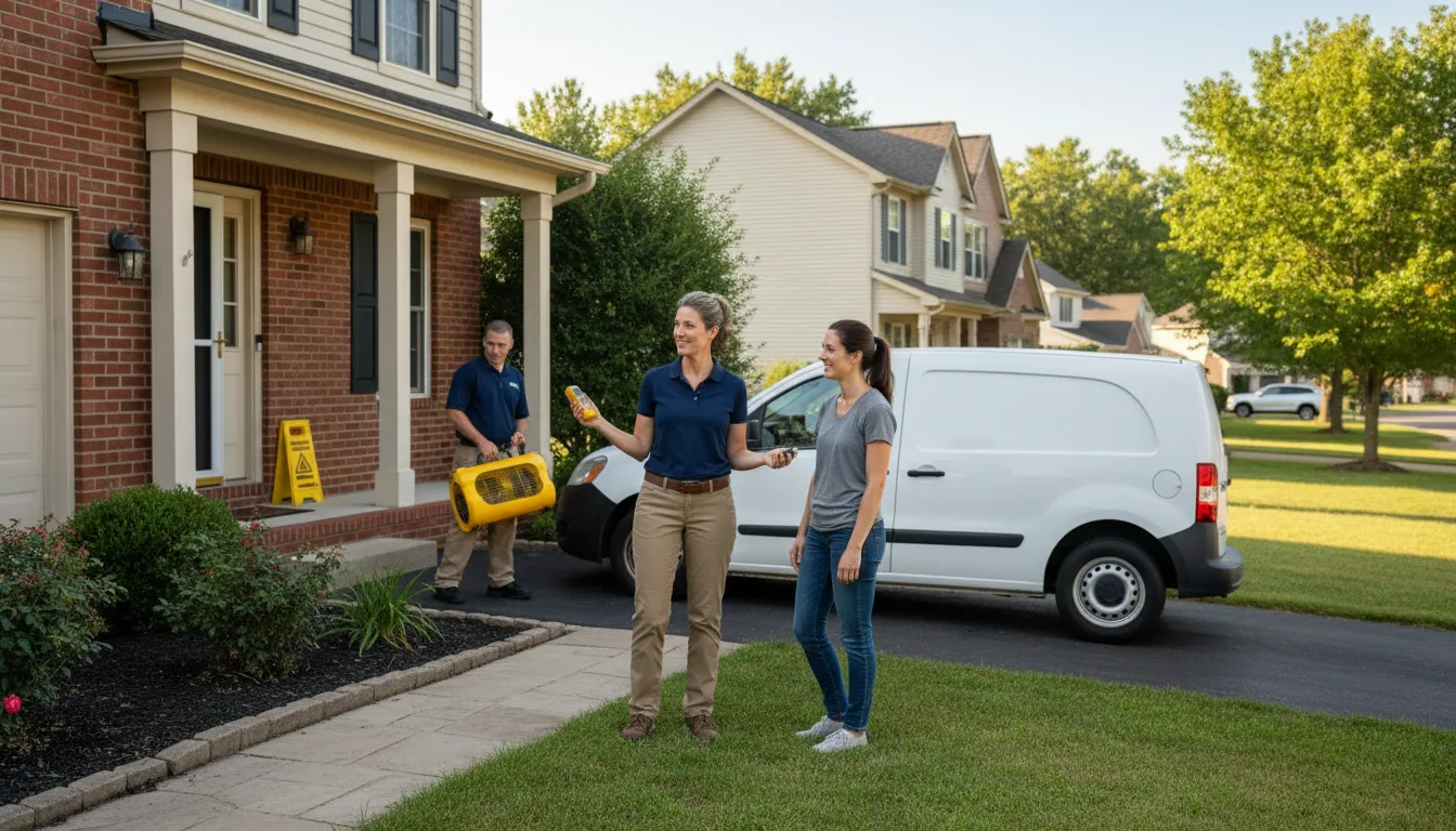 Residential water damage restoration in Laporte, PA